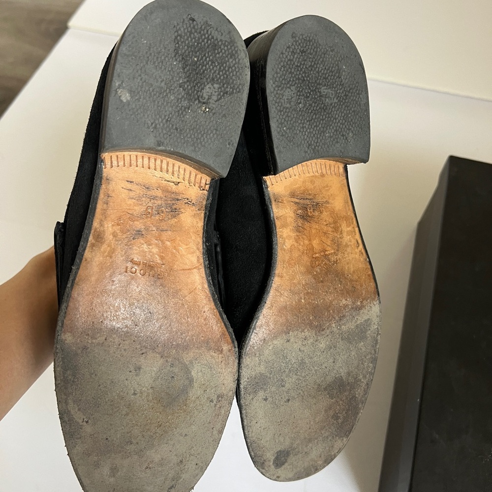 Gucci Black Suede Horsebit Slip-On Loafers - Picture 3 of 12